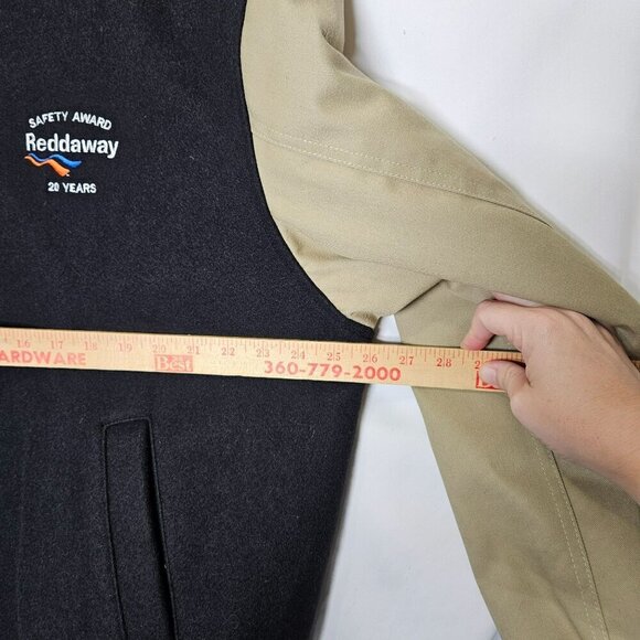 Vintage Bishop Reddaway Safety Award Varsity Jacket L Wool Quilted Canada - Picture 9 of 10